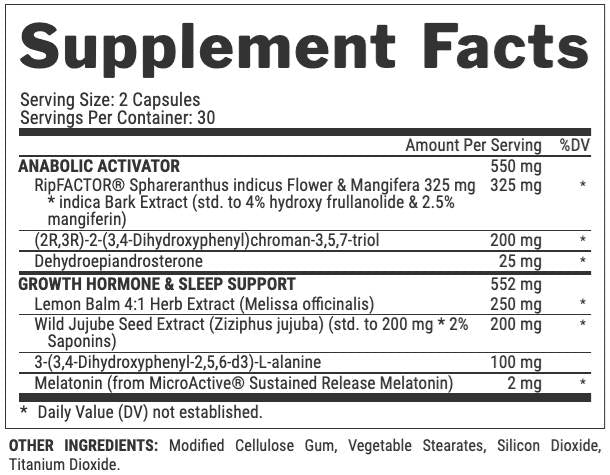 Anabol Hardcore PM | Nighttime Anabolic Activator & Advanced HGH Support - 60 capsules