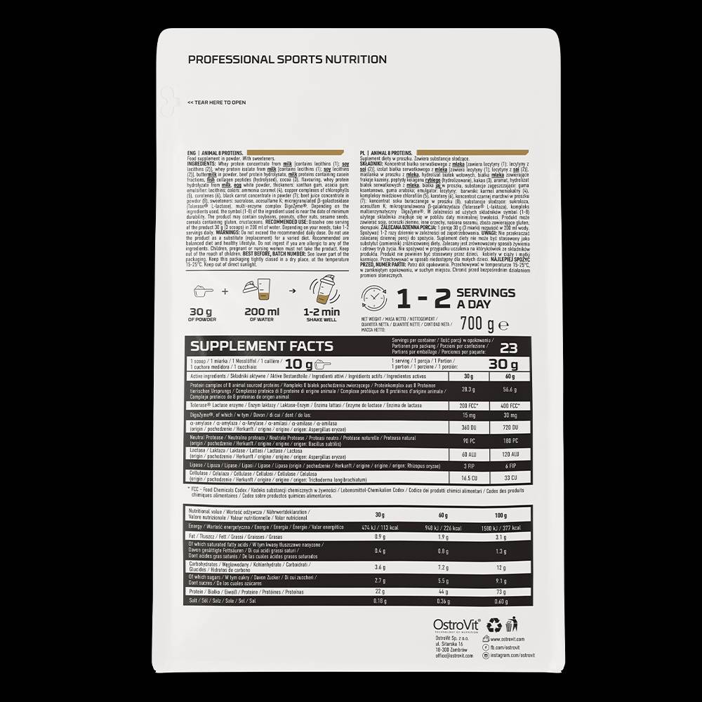 Animal 8 Proteins | Protein Matrix Complex with 8 Animal Sources 700 grams