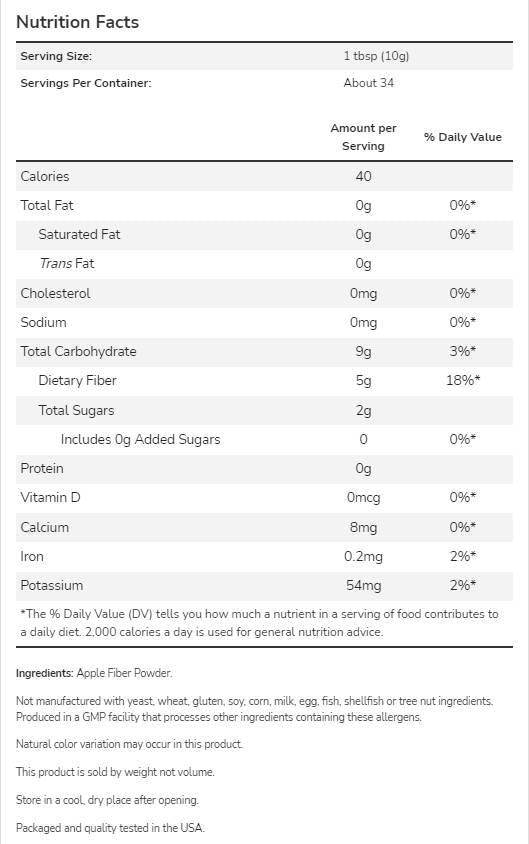 Apple Fiber Pure - 340 grams