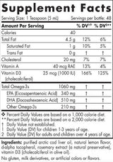 Arkties menkės kepenų aliejus 1060 mg - 473 ml