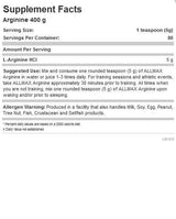 Arginina HCl - 400 gramas