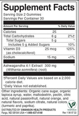 Ashwagandha Gummi mat Vitamin D | Passiounsfreeb Orange 60 Kauen Tabletten