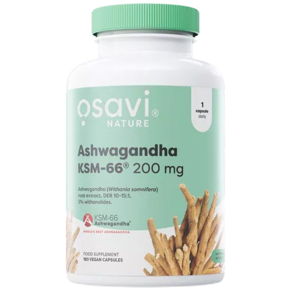 Ashwagandha KSM -66® 200 mg - 180 cápsulas