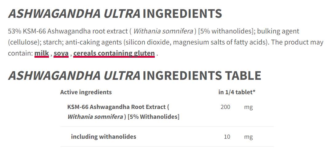 Ashwagandha Ultra 200 mg - 60 Tablets