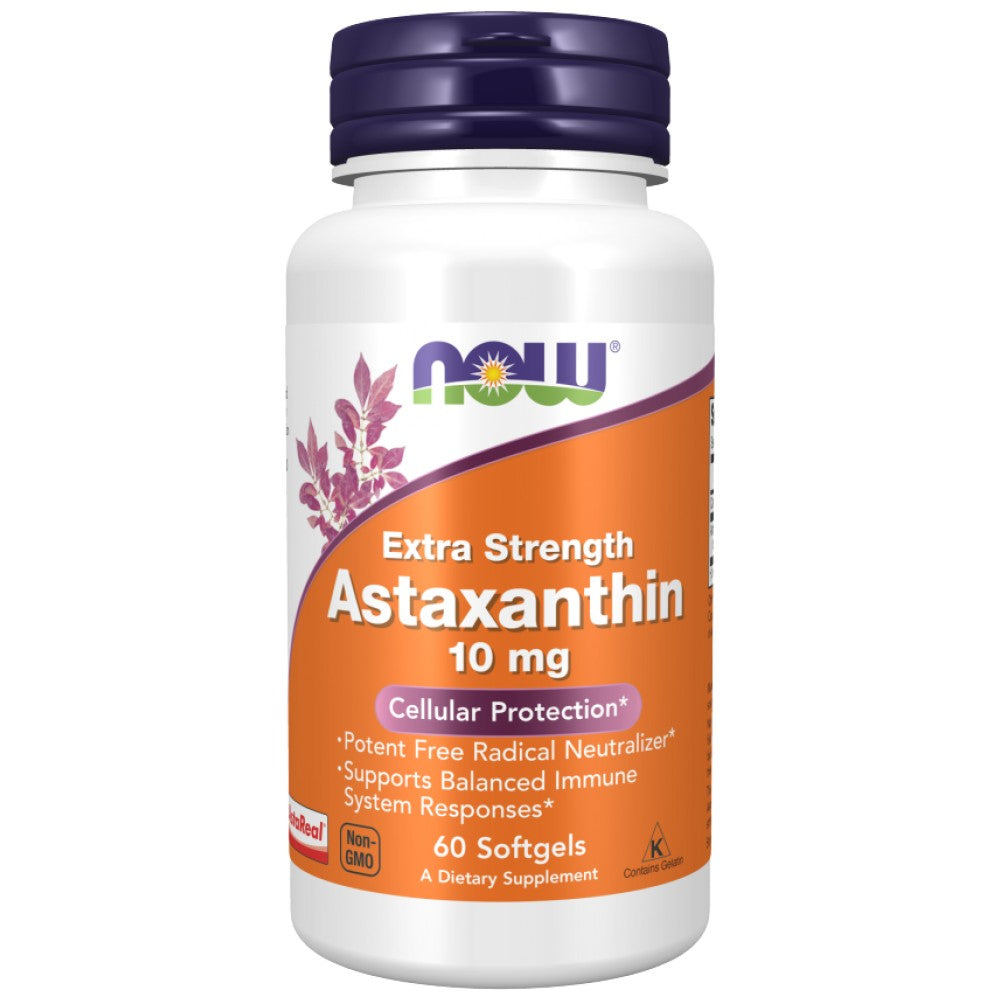 Astaxantina 10 mg de força extra - 60 cápsulas de gel