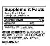 Astaxantina 4 mg - 60 cápsulas de gel