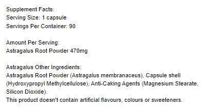 Astragalus 470 mg - 90 cápsulas