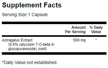 Astragalus 500 mg - 120 capsules