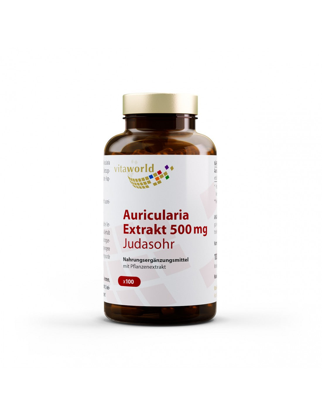 Auricularia (Judasohr) extrakt / Auricularia (Judasohr) 500 mg, 100 capsules