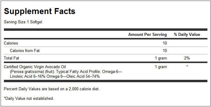 Aceite de aguacate 1000 mg - 60 Softgels