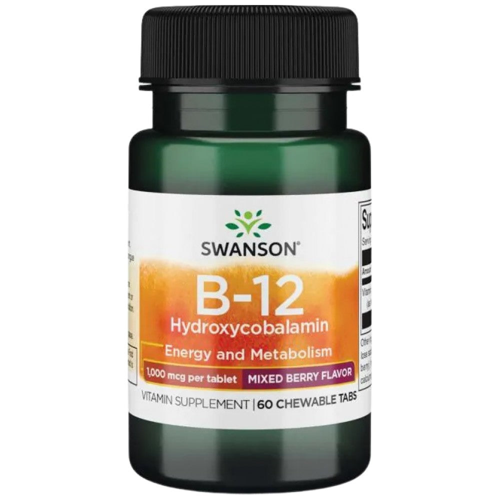 B-12 Hydroxycobalamin 1000 mcg 60 Chewable Tablets