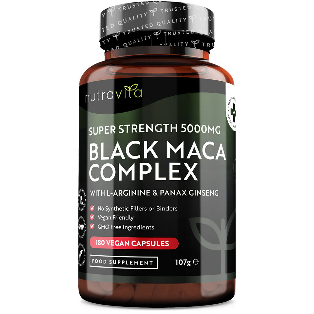 Black Maca Root Complex 5000mg /180 капсули, 180 дни/ Nutravita