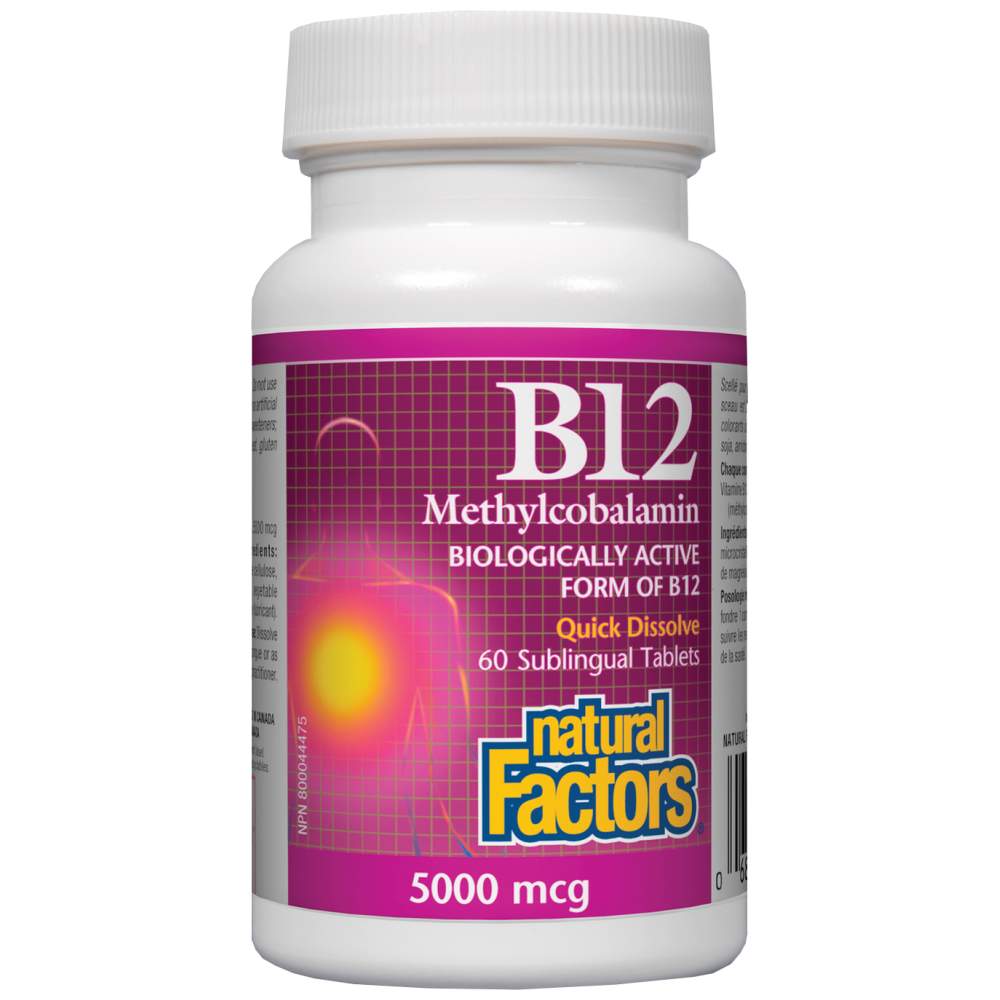 B12 Methylcobalamin 5000 mcg - 60 Chewable Tablets