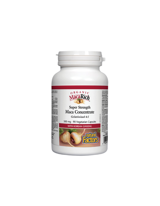 MacaRich® Organic Maca Concentrate 4:1/ Мака 500 mg х 90 капсули - Feel You