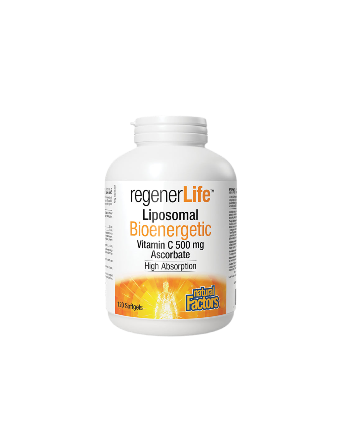 „Regener Life ™“ liposominis vitaminas C 500 mg - 120 gelio kapsulės