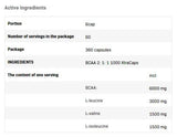 BCAA 2: 1: 1 1000 Xtracaps - 360 Cápsulas