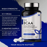 BCAA (2:1:1) met vitamine B6 en B12 - 180 Vcaps. <tc>Nutravita</tc>