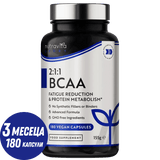 BCAA (2:1:1) met vitamine B6 en B12 - 180 Vcaps. <tc>Nutravita</tc>