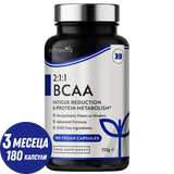 BCAA (2:1:1) met vitamine B6 en B12 - 180 Vcaps. <tc>Nutravita</tc>