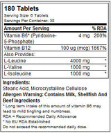 BCAA 6000 - 180 tabletas
