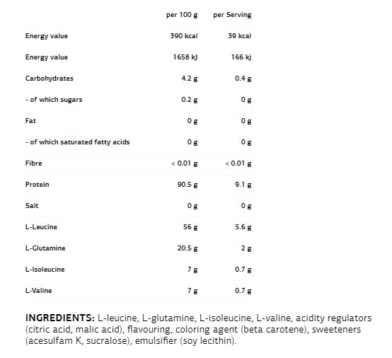 BCAA 8: 1: 1 + glutamine - 0.300 kg