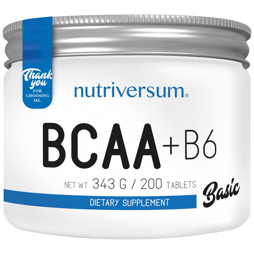 Tabletas BCAA + B6 - 200 tabletas