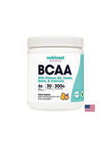Keten-vertakte aminozuren BCAA + vitamine D3, foliumzuur, biotine, calcium (voor vrouwen), 300 g poeder met mango-smaak