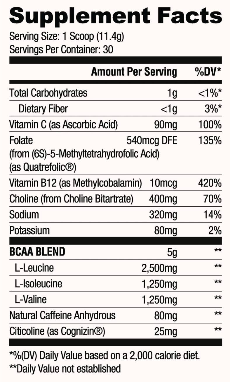 BCAA Focus | su kofeinu ir cholinu 333 gramais