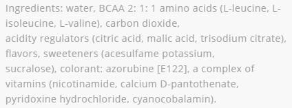 BCAA maitinimo gėrimas - 250 ml