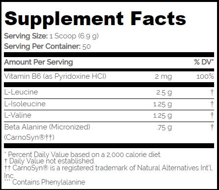 BCAA Pro 5000/Aspartame gratis - 345 gramos