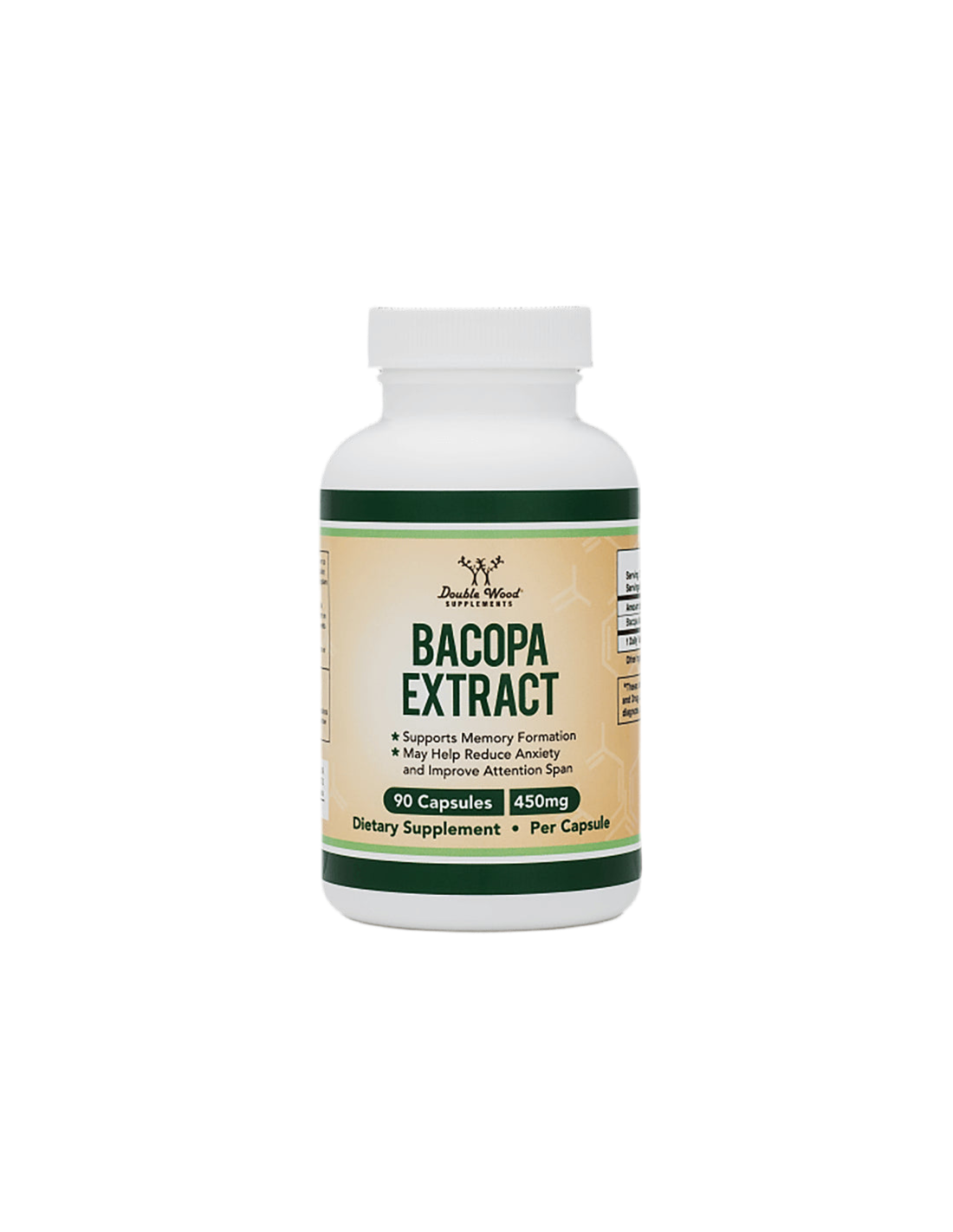 Bacopa extract/ Бакопа мониери, 450 mg, 90 капсули Double Wood - Feel You