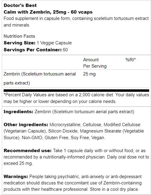 Nejlepší klid se Zembrinem 25 mg - 60 tobolek