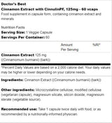 BEST Cinnamon Extract with CinnulinPF 125 mg - 60 capsules