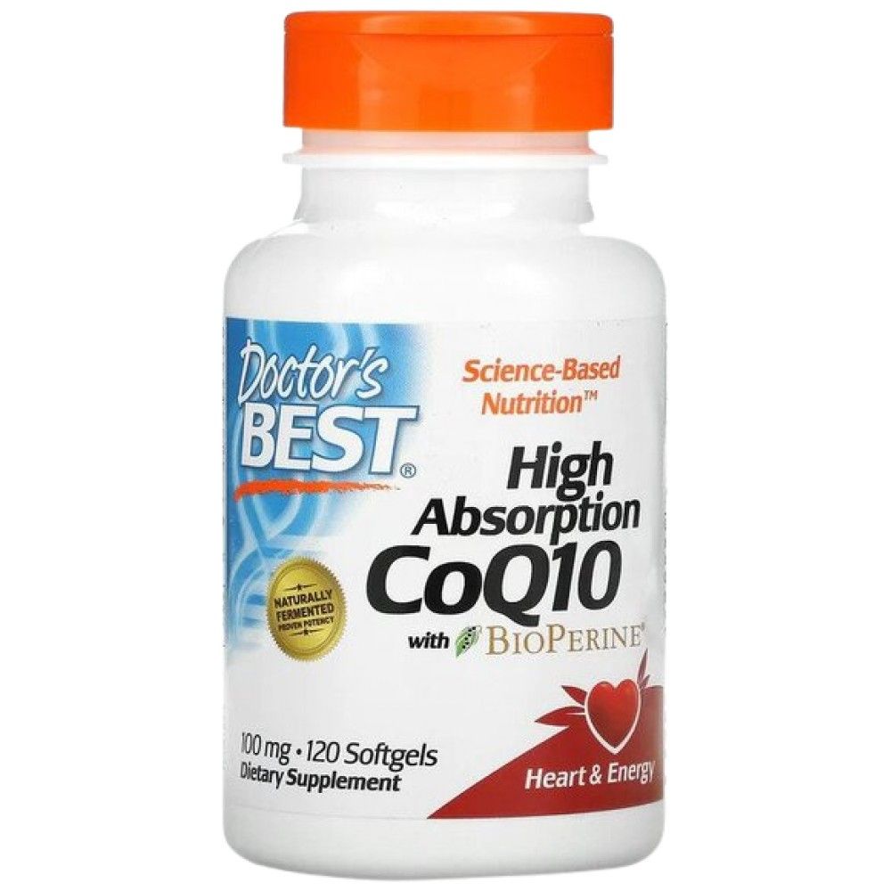 BEST CoQ10 with Bioperine 100 mg - 120 Gel capsules