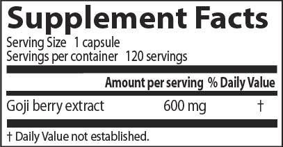 Nejlepší extrakt z Berry Goji 600 mg - 120 tobolek