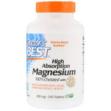 BEST High Absorption 100% Chelated Magnesium - 240 Tablets