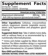 BEST High Absorption 100% Chelated Magnesium - 240 Tablets