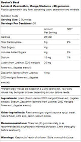 Nejlepší lutein a zeaxanthin gummies - 60 gummies