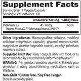 BEST Natural Vitamin K2 MK-7 45 mcg - 180 capsules