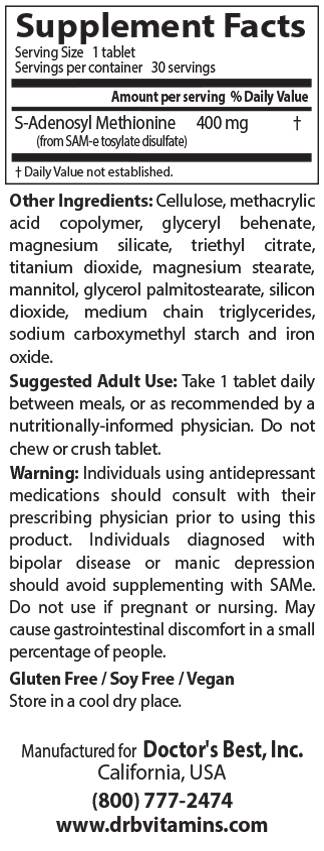BEST SAMe 400 mg - 30 Tablets