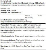 BEST Saw Palmetto 320 mg - 180 Gel capsules