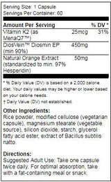 BEST Vein Support featuring DiosVein - 60 capsules