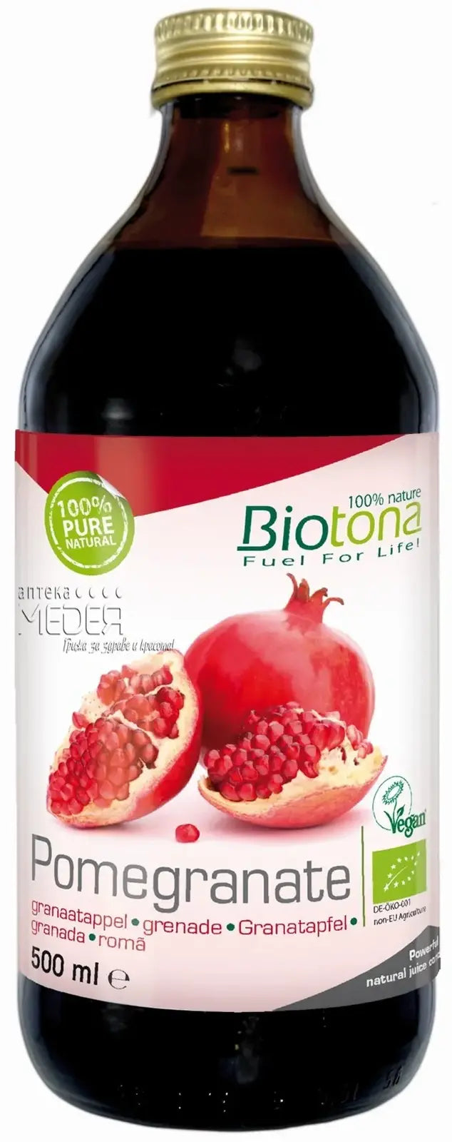 Biotona Biotona Bio Juice van granaatappelconcentraat 500 ml