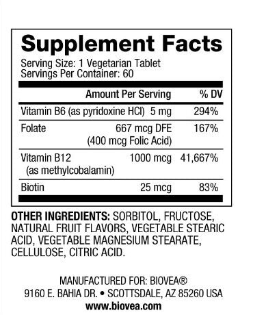 <tc>Biovea</tc> Komplex vitaminu B12 1000 mcg 60 tab