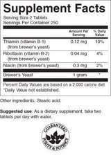 Brewer`s Yeast 500 mg 500 tablets