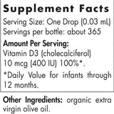 Kūdikio vitaminas D3 400 TV - 11 ml