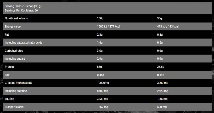 Slechte kont isobolisch | Wei -eiwit isoleren met DAA & Creatine - 2000 gram