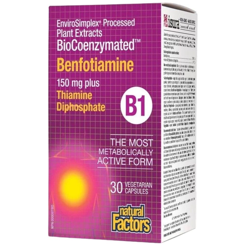 Benfotiamin 150 mg | BiocoenzyMated ™ - 30 tobolek