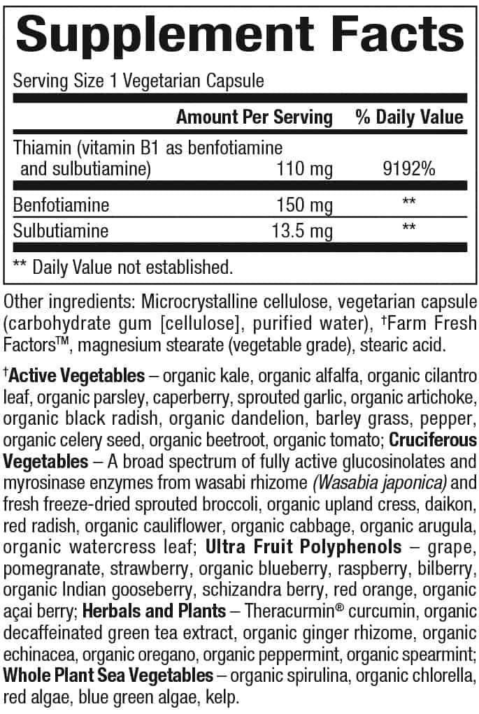 Benfotiamin 150 mg | BiocoenzyMated ™ - 30 tobolek