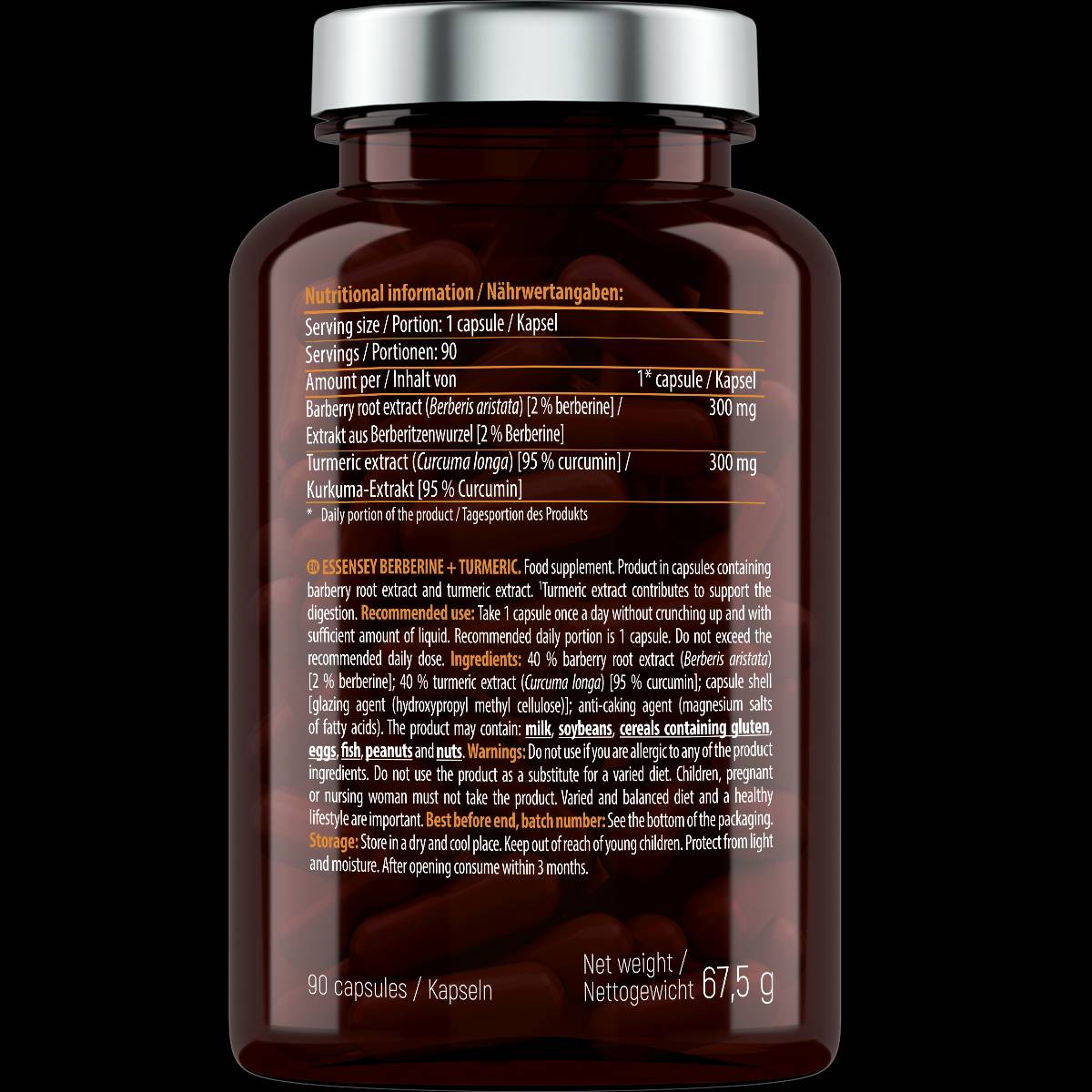 Berberine + Turmeric - 90 capsules
